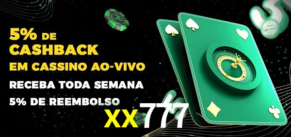 Promoções do cassino ao Vivo xx777